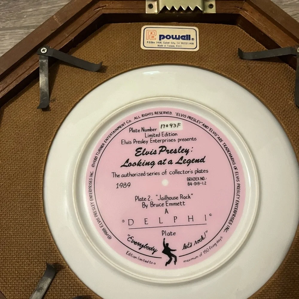 Elvis Presley Collectors Collectable Plate